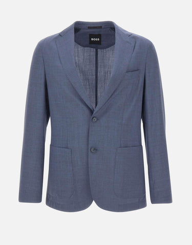 Blazer slim fit in lana vergine 50561991 466 BOSS 