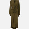 Abito lungo con rosa applicata 4A489A N0519 BLUMARINE 