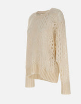 Maglione in lana e alpaca W08210280 24WHITE MAURIZIO MYKONOS 