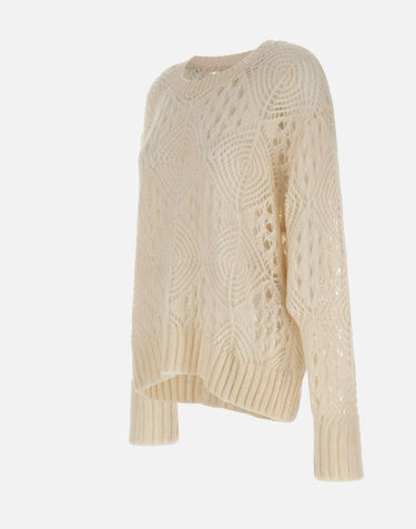 Maglione in lana e alpaca W08210280 24WHITE MAURIZIO MYKONOS 