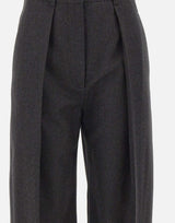 Pantaloni a gamba larga 1226WTR002857Q DKGREY VICTORIA BECKHAM 