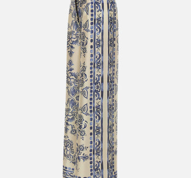 Pantaloni con stampa foulard CA6230TS555 P9652 LIU-JO 