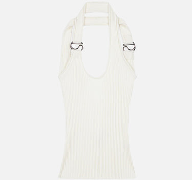 Top a maglia "C-Logo" COPML214Y3025 WHT COPERNI 