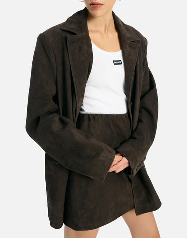 Blazer over in pelle scamosciata 115580 573 ROTATE BIRGER CHRISTENSEN 