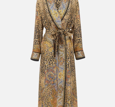 Cappotto vestaglia in seta con motivo paisley animalier WRBE0004 AKH46X0826 ETRO 