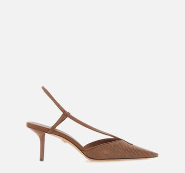 Slingback in tela effetto rafia 2614521192600 007 MAX MARA 