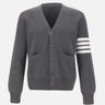 Cardigan in cotone con scollo a V MKC171A 00219035 THOM BROWNE 