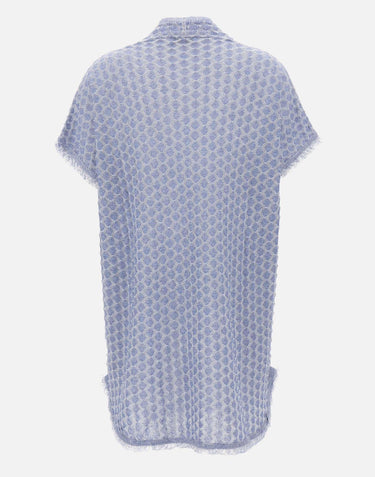 Cardigan lungo punzonato 152004 516 KANGRA 