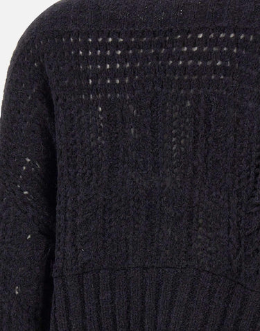 Maglione lana e alpaca W08150280 33BLACK MAURIZIO MYKONOS 
