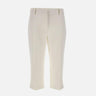 Pantaloni in crêpe leggero con bande in raso PA17561E2 360 ELISABETTA FRANCHI 