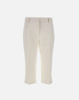 Pantaloni in crêpe leggero con bande in raso PA17561E2 360 ELISABETTA FRANCHI 