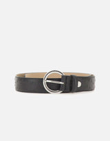 Cintura in pelle con fibbia tonda CNK00958 STEMUNERO GIANNI CHIARINI 