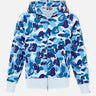 Felpa con cappuccio "ABC Camo 2nd Shark" 001ZPM301008M BLUE BAPE 