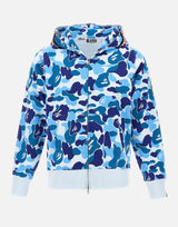Felpa con cappuccio "ABC Camo 2nd Shark" 001ZPM301008M BLUE BAPE 
