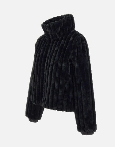 Giacca reversibile in pelliccia animal free D31352W VERY2110000 SAVE THE DUCK 