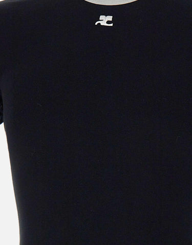 T-shirt "Signature Contrast" VESJTS020JS0070 BLKHERWHT COURREGES 