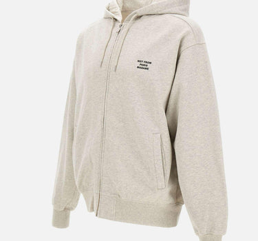 Felpa con zip e slogan PERMHO207 CO312GY DROLE DE MONSIEUR 