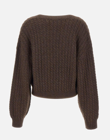 Maglia a trecce con scollo a V 116434 2037 ROTATE BIRGER CHRISTENSEN 