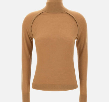 "Fine Merino Sweater" 1325KTP006541A CAMEL VICTORIA BECKHAM 