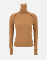 "Fine Merino Sweater" 1325KTP006541A CAMEL VICTORIA BECKHAM 
