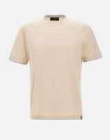 T-shirt in cotone con profili doppiati 60123 73710008 GRAN SASSO 