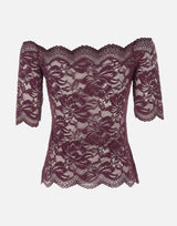 Top in pizzo a maniche corte 26AJTO697PA0170 P534 RABANNE 