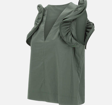 Blusa  in popeline di cotone QP1MR021 5022 KAOS 