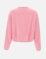 "Brushed crewneck" 24084 PINK SOFT GOAT 