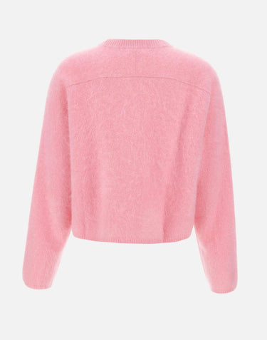 "Brushed crewneck" 24084 PINK SOFT GOAT 