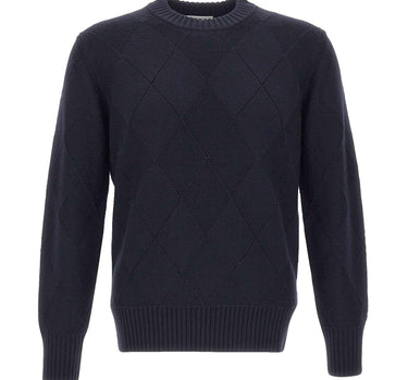Maglia in lana con texture a rombi 411301 041 KANGRA 