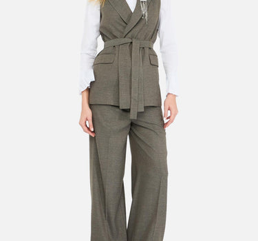 Gilet chevron con cintura CF5259T054A M9770 LIU-JO 