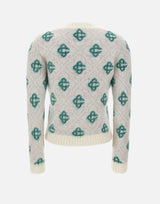 Maglia girocollo monogram WPF25KW1022 01 CASABLANCA 