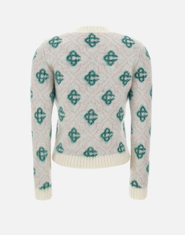 Maglia girocollo monogram WPF25KW1022 01 CASABLANCA 