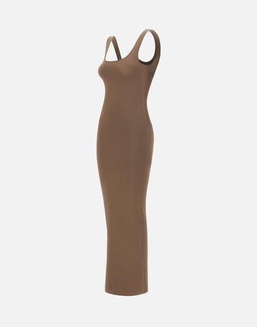 "Square Neck Knit Midi" ESSS26DR03237 0087 ENTIRE STUDIOS 