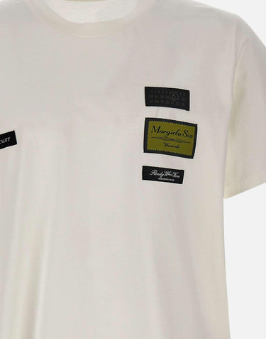 T-shirt con patch logo SH0GC0069 S24311101 MM6 MAISON MARGIELA 