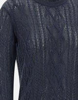 Maglia "Nocturne" in viscosa e lino O0313701 XLV THEORY 