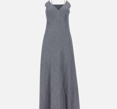 Abito lungo in misto lino con lurex M80ABIK02 TES0M06811 ELEVENTY 