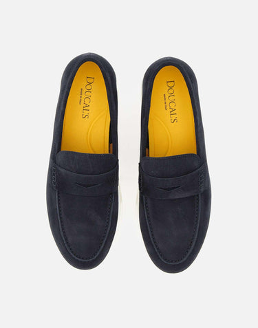 Mocassini in pelle scamosciata con suola in gomma DU3546STEVUY009 EB00 DOUCAL'S 