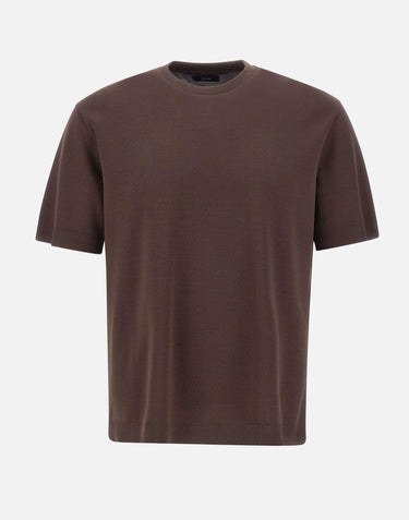 T-shirt in jersey effetto maglia JG000206U 520598800 HERNO 