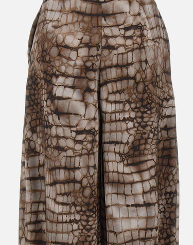 Pantaloni in jersey leggero con stampa alligatore PA16261E2 644 ELISABETTA FRANCHI 