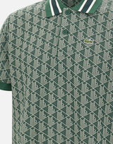 Polo in jacquard con monogramma DH1417 D1R LACOSTE 