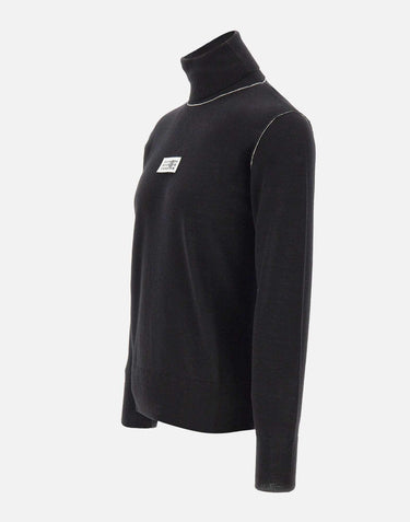 Maglia dolcevita con cuciture a contrasto SH0HA0009 M13037900 MM6 MAISON MARGIELA 