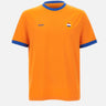 T-shirt in cotone elasticizzato con bandiera 50562134 821 BOSS 