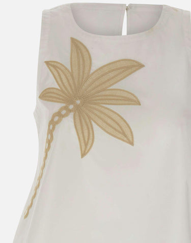 Top con palma ricamata SP5NT043 1004 KAOS 