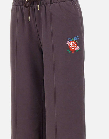 "Dragonfly floral embroidered hem jogger" WAW25JTR101 04 CASABLANCA 