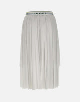 Gonna midi asimmetrica plissettata JF0641 001 LACOSTE 