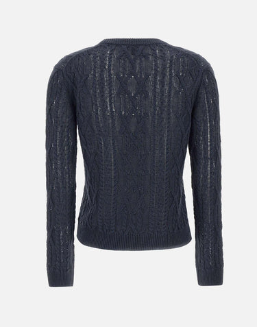 Maglia "Nocturne" in viscosa e lino O0313701 XLV THEORY 