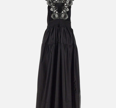 Abito in cotone con schiena scoperta W06050581 BLACK MAURIZIO MYKONOS 