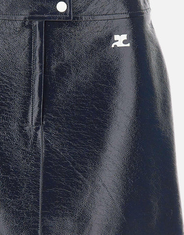 Mini gonna "Reedition Vinyl" PERCJU001VY0014 NAVY COURREGES 