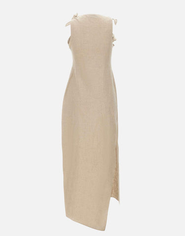 Abito "Flower" in lino COPR272F2060 BEI COPERNI 